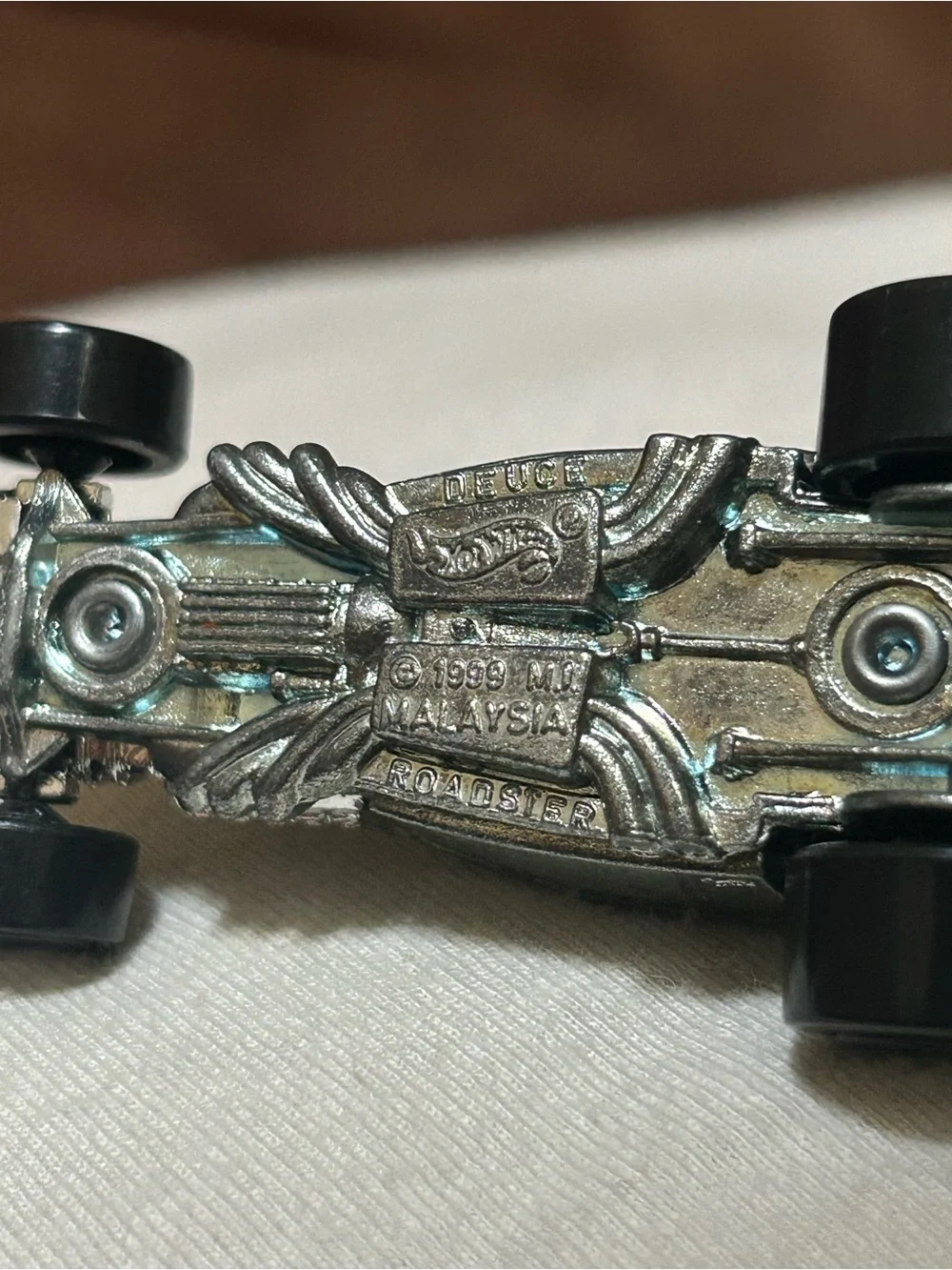 ❌SOLD❌Hot Wheels Deuce Roadster Car Unpainted Zamac Silver 2000 First Editions